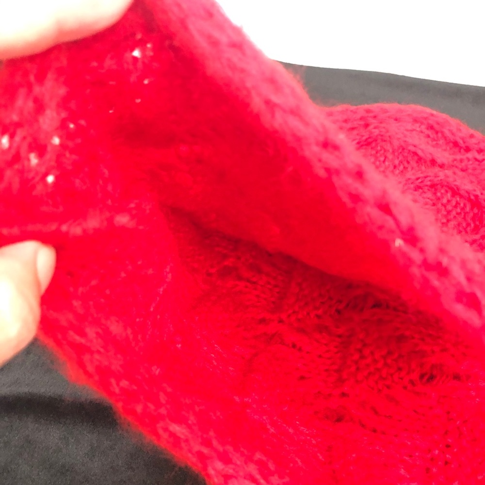 Bright Red Loop Scarf - Picture 3 of 5